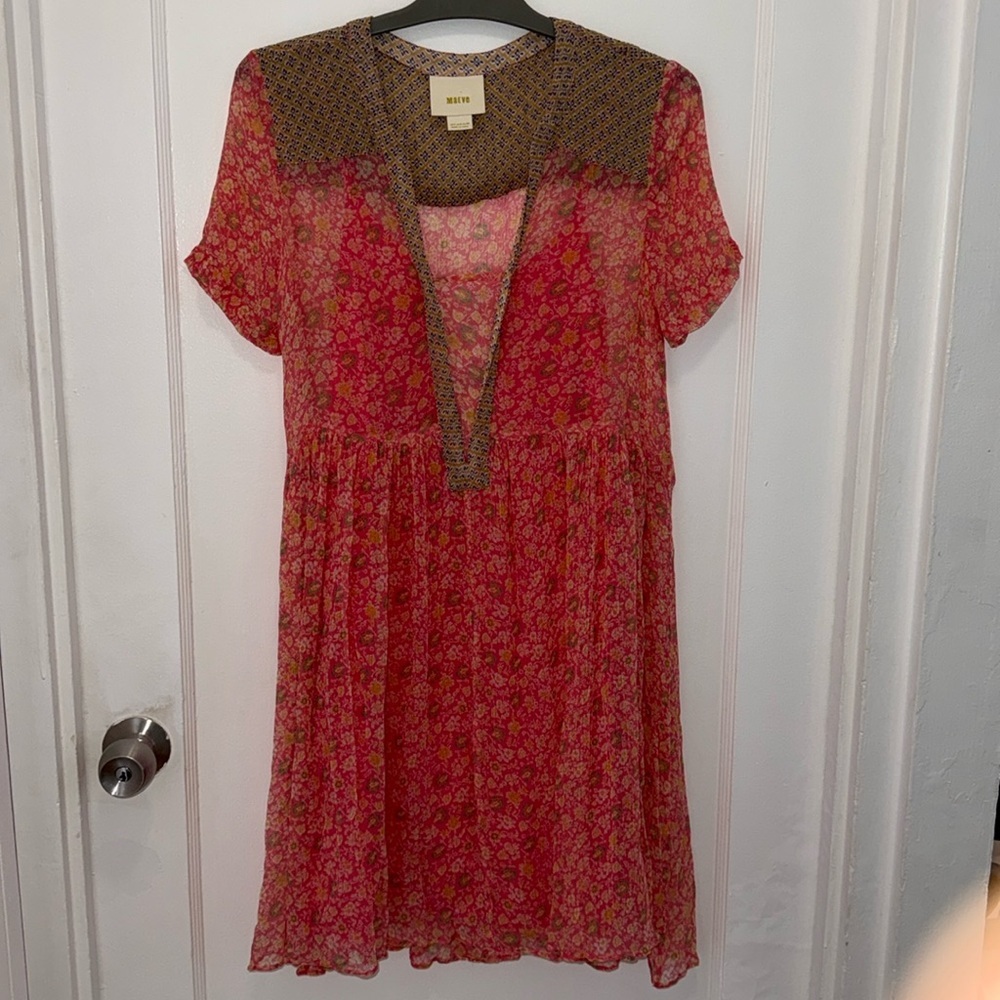 Anthropology/ Maeve Floral High-Low Dress – Size 4